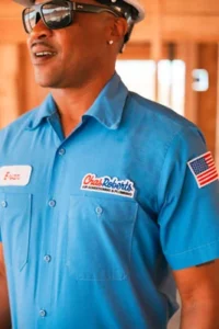 uniformed home service tech